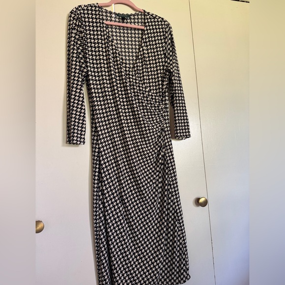 Ralph Lauren Black and White Houndstooth Dress - Picture 1 of 2